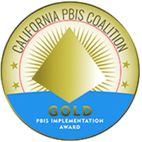 PBIS Gold Implementation Award 3 dimension looking pyramid in gold color